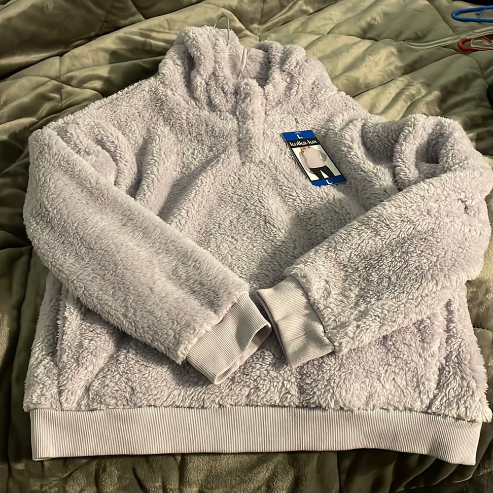 purple sherpa jacket